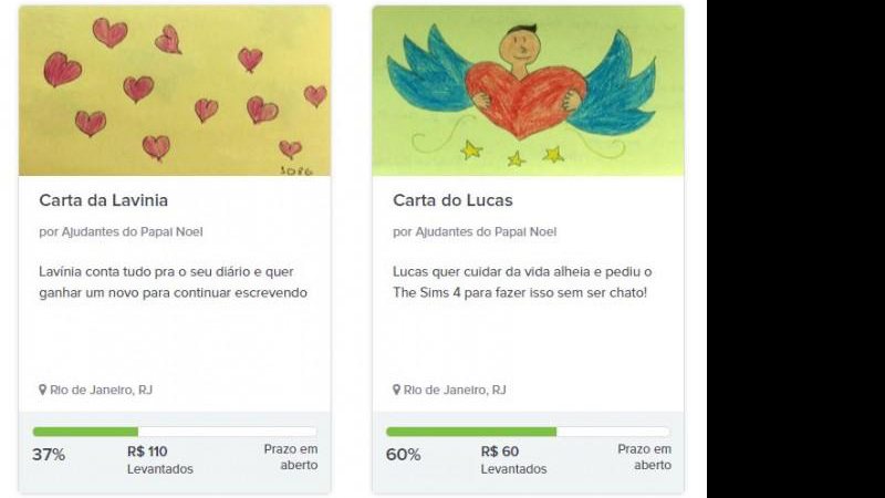 Imagem Campanha de crowdfunding arrecada doações para cartinhas ao Papai Noel