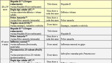 Imagem Calendário de Vacinação de Adultos e Idosos