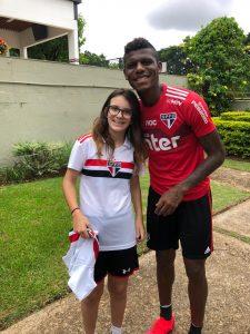 Bel e Arboleda, no CT do SPFC