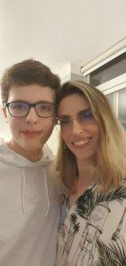 Clarissa Meyer e o filho Caio