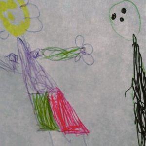 Imagem mostra desenho de uma criança