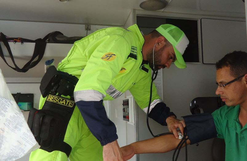 Medição de pressão em ação no Rodoanel